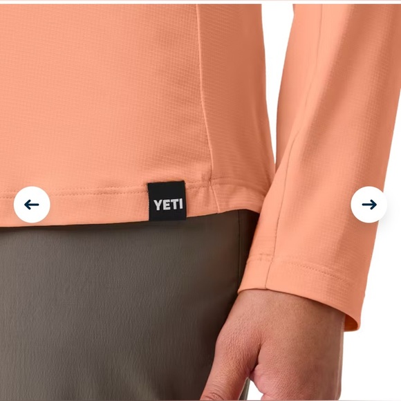 Yeti Women’s Crew Long Sleeve Sunshirt in Salmon , size XL - Picture 8 of 10